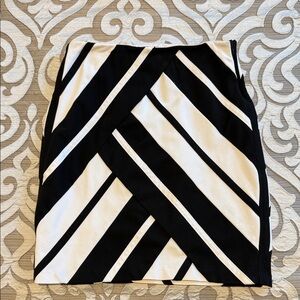 White House Black Market Diagonal Stripe Pencil Skirt